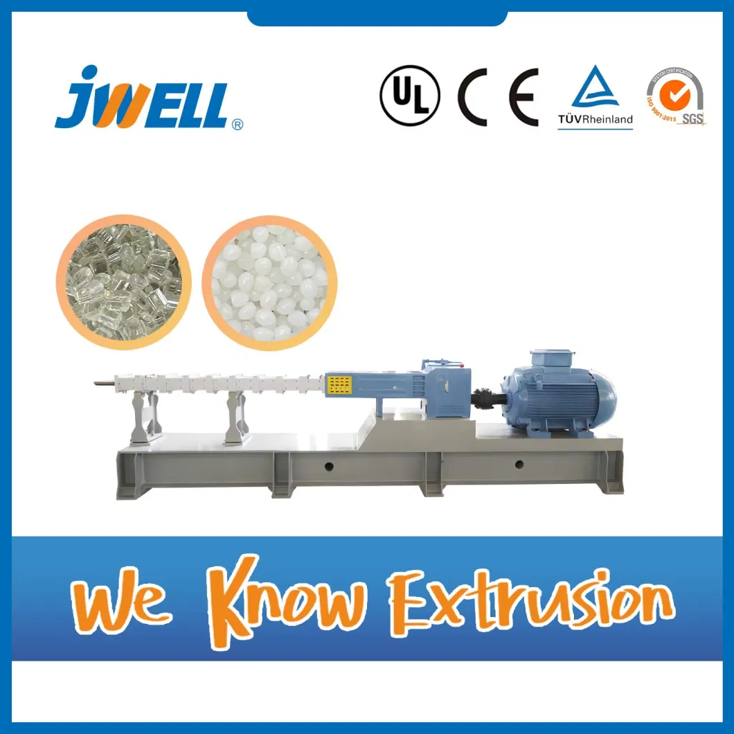 Jwell Machine Co-Rotating Three Screw Plastic Pellets Extrusion Line Extruder