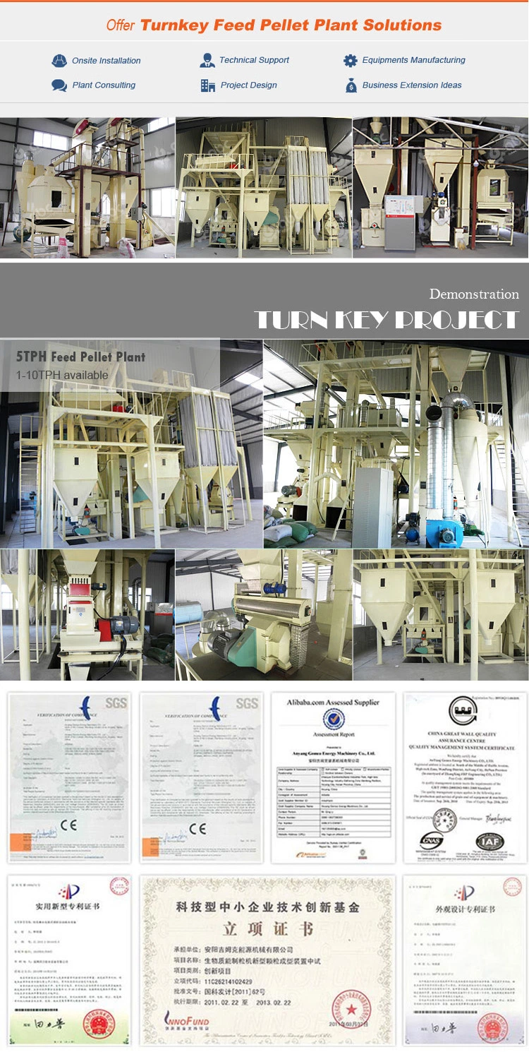 Hot Complete Plant Industrial Small Scale Animal Livestock Cattle Pig Chicken Poultry Feed Pellet Production Line for Processing Making Grass Hay Fodder Machine