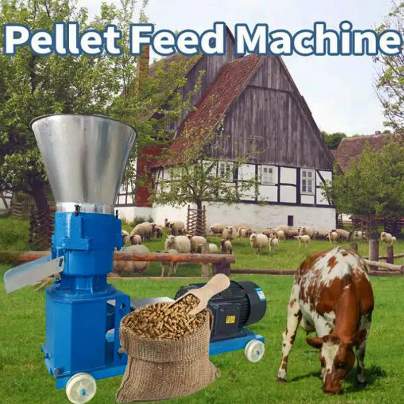 Chicken Feed Pellet Machine, Animal Feed Grinder with Feed Making Diesel Mill Machine for Sale