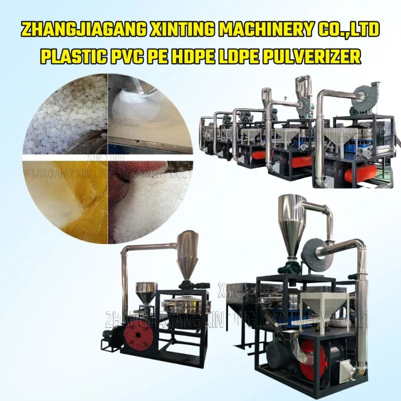 Waste Plastic Hard/Soft Material PE Scraps/PVC Flakes /PP/EVA/HDPE Pellets Pulverizing/Pulverizer Milling Machine