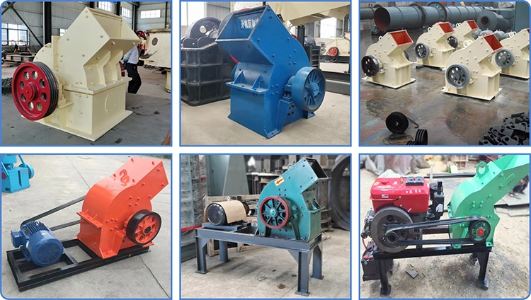 Mini Portable Small Mining Gold Nickel Ore Hard Rock Stone Granite Diesel Motor Hammer Mill Crusher Price for Sale