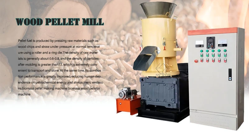 Paulownia Sawdust Yb700b Pellet Mill 1-1.5t/H Wood Pellet Making Machine Rice Husk Producing Biomass Pellet Ring Die Rollers