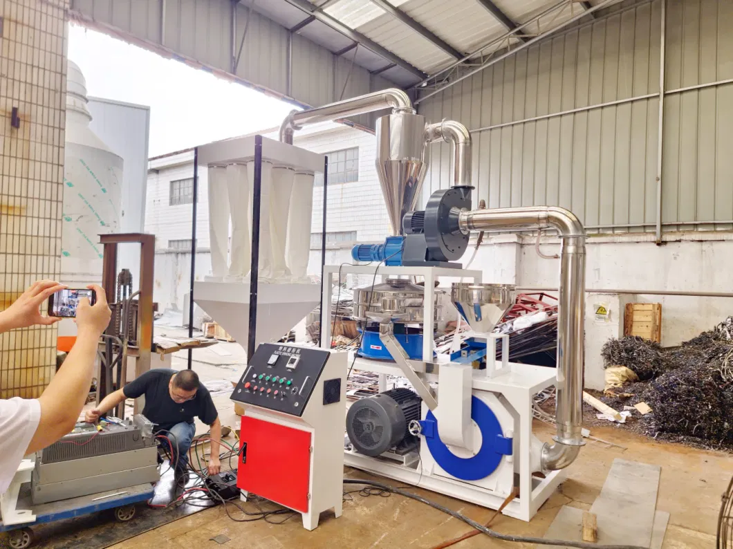 Waste Plastic Recycling PP PE PVC Pet ABS Used Film Pipe Profile Pellet Granules Scraps Powder Milling Miller Grinding Grinder Disc Pulverizer Machine