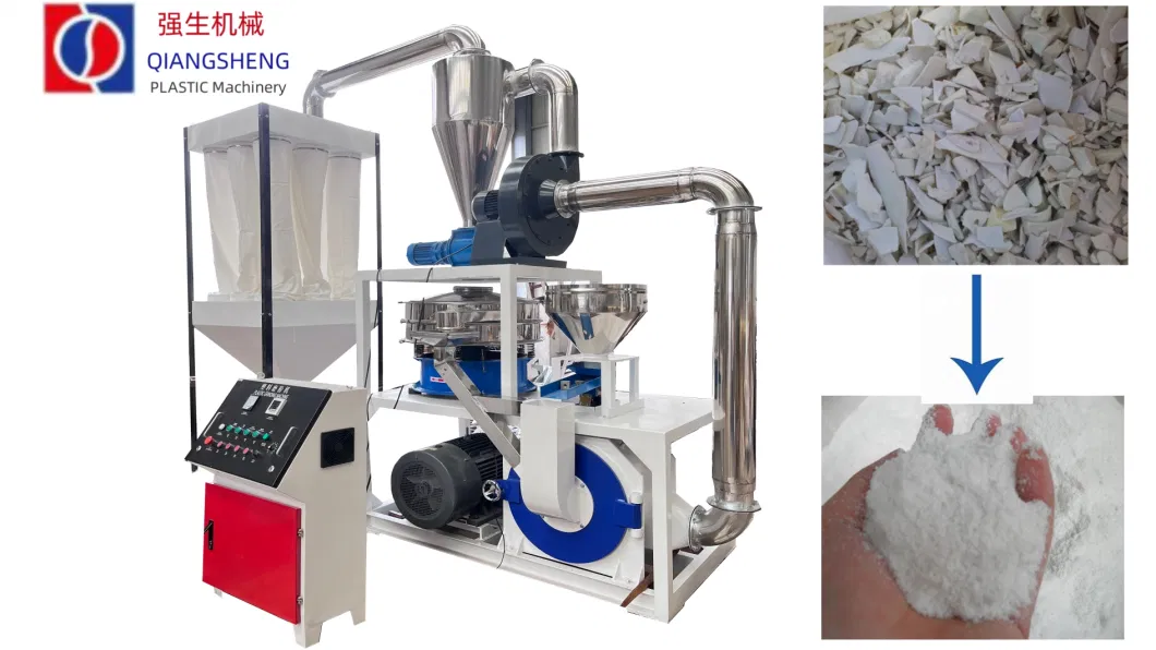 Waste Plastic Recycling PP PE PVC Pet ABS Used Film Pipe Profile Pellet Granules Scraps Powder Milling Miller Grinding Grinder Disc Pulverizer Machine