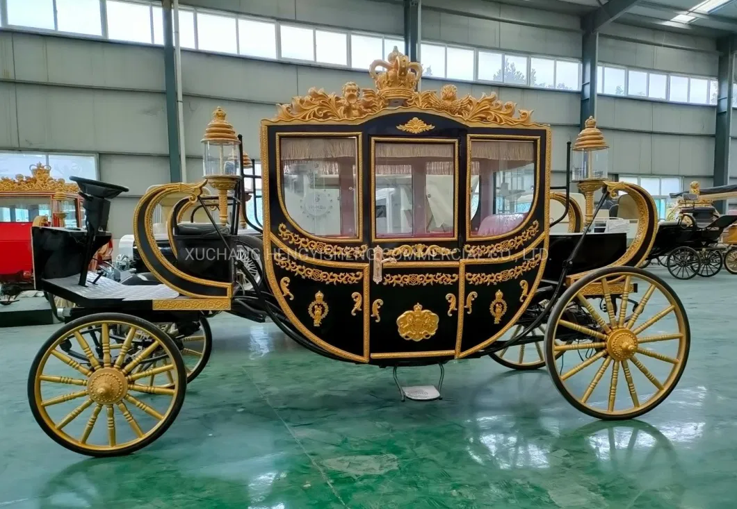 Classical Royal Carriage Manufacturer/High Quality Deluxe Wedding Special Transport Horse Carriage