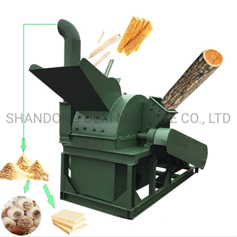 Wood Log Hammer Grinder Mill Making Sawdust Directly Machine