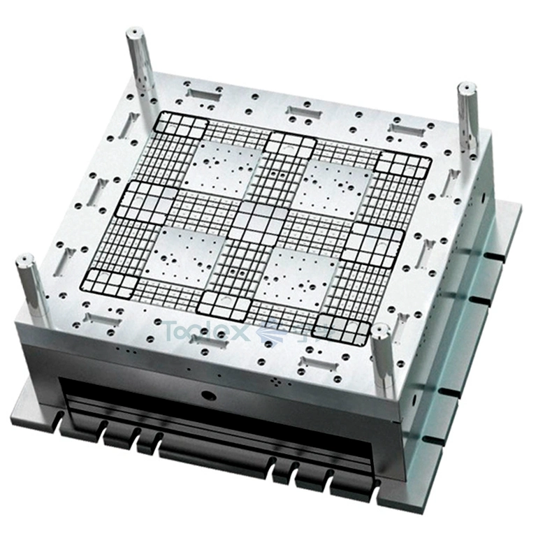 Plastic Injection Moulds for Heavy Duty Rackable Flat Tray Rack Storage Pallet