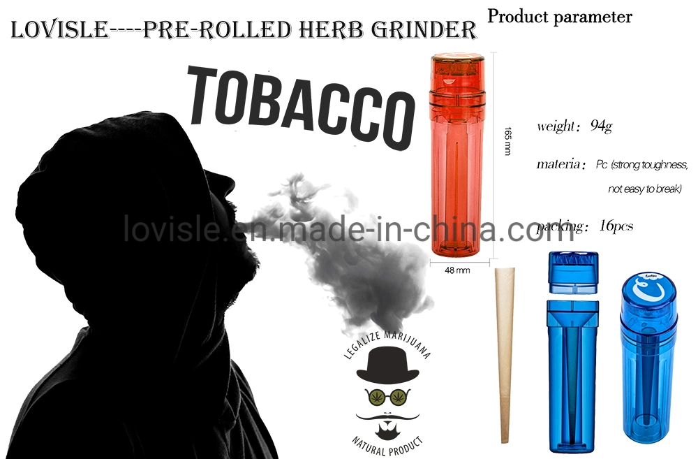 Herb Blunt Rollers Grinder with Cone Filler Funnel Loader Rolling Machine Plastic Herb Grinder