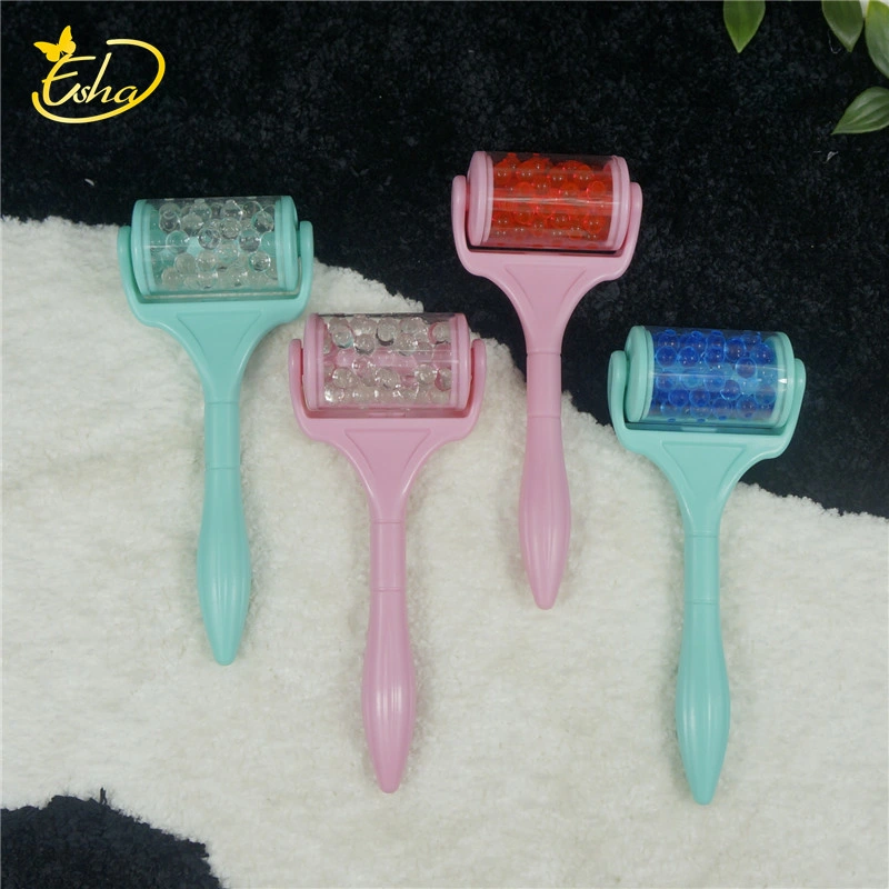 Ice Roller Plastic Ice Pellets Shrinkage Pore Fade Wrinkles Face Massage Roller for Face Treatment