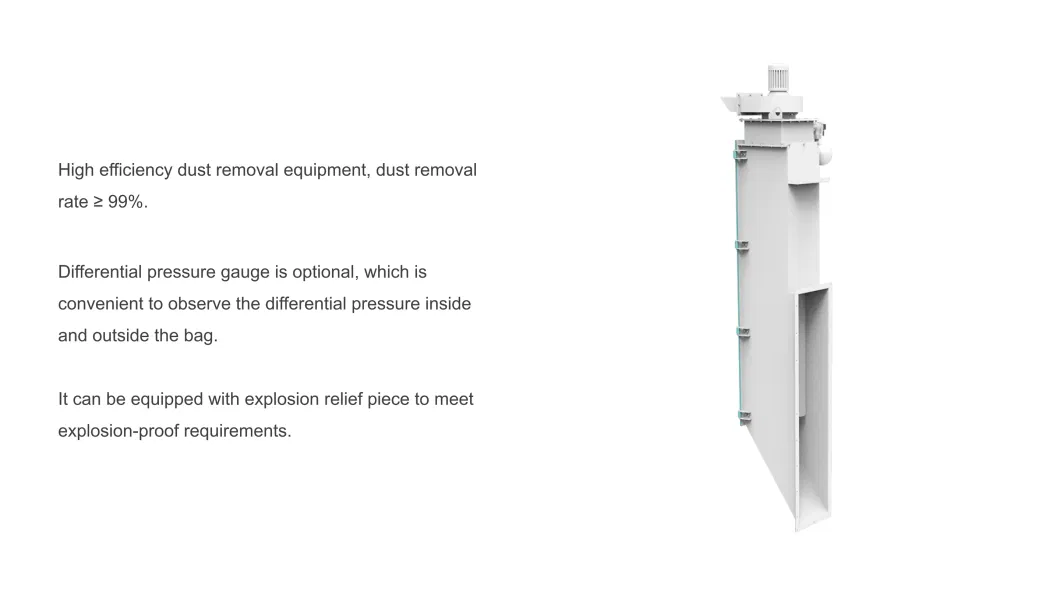 High Pressure Jet Round Bag Industrial Air Dust Filtration System for Bucket Elevator etc. Conveyor Machine in Conveying System