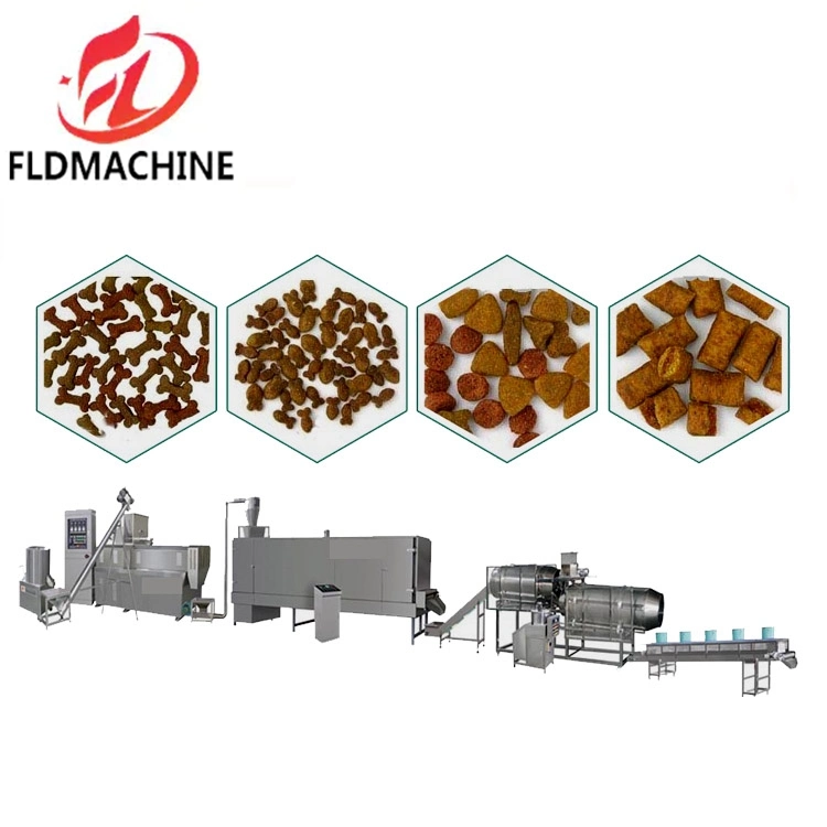 Tilapia Fish Feed Pellet Processing Plant Shrimp Bird Pet Dog Cat Food Production Equipment Puff Corn Snack Food Making Extruder