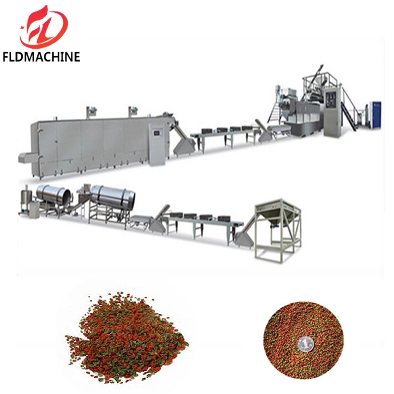 Tilapia Fish Feed Pellet Processing Plant Shrimp Bird Pet Dog Cat Food Production Equipment Puff Corn Snack Food Making Extruder