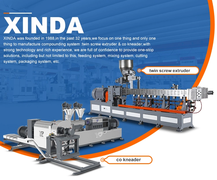 Xinda Wood-Plastic Pellet Extruder Machine, Plastic Recycling Extruder, PVC Pet Plastic Pelletizing Line