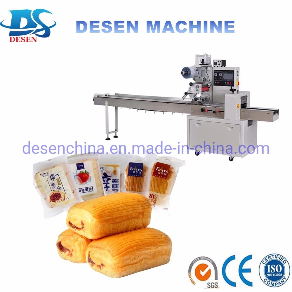 Automatic Feeding Sealing and Packaging Line Bread Packing Machine China