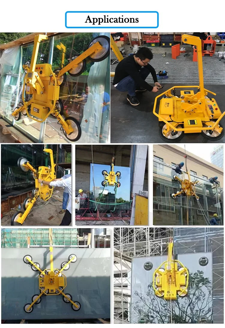 800kg Battery Suction Pad Vacuum Lifter Equipment for Glass Sheet Transport