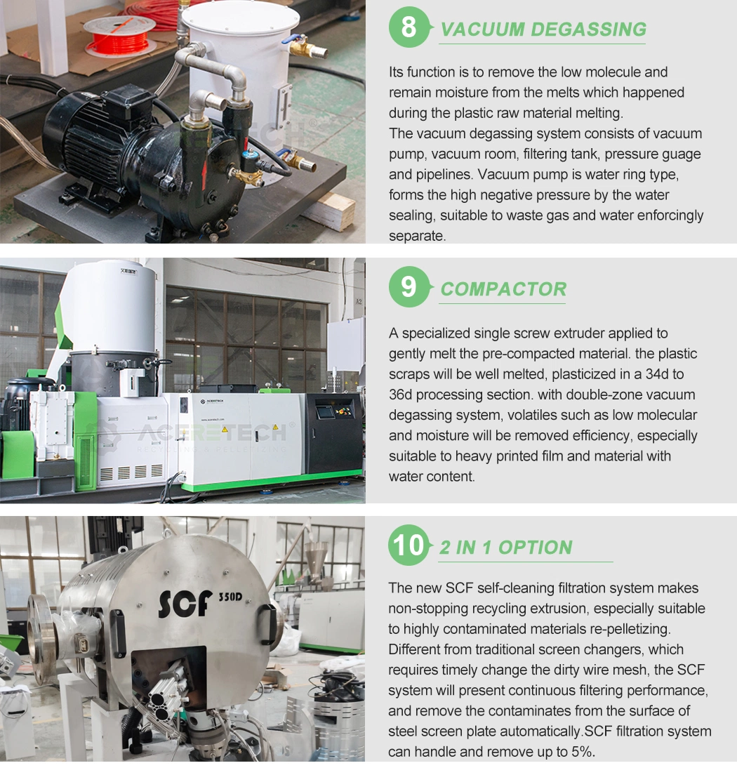 Free Accessories Plastic Recycling Machine Pellet Production Line Granulator Machine