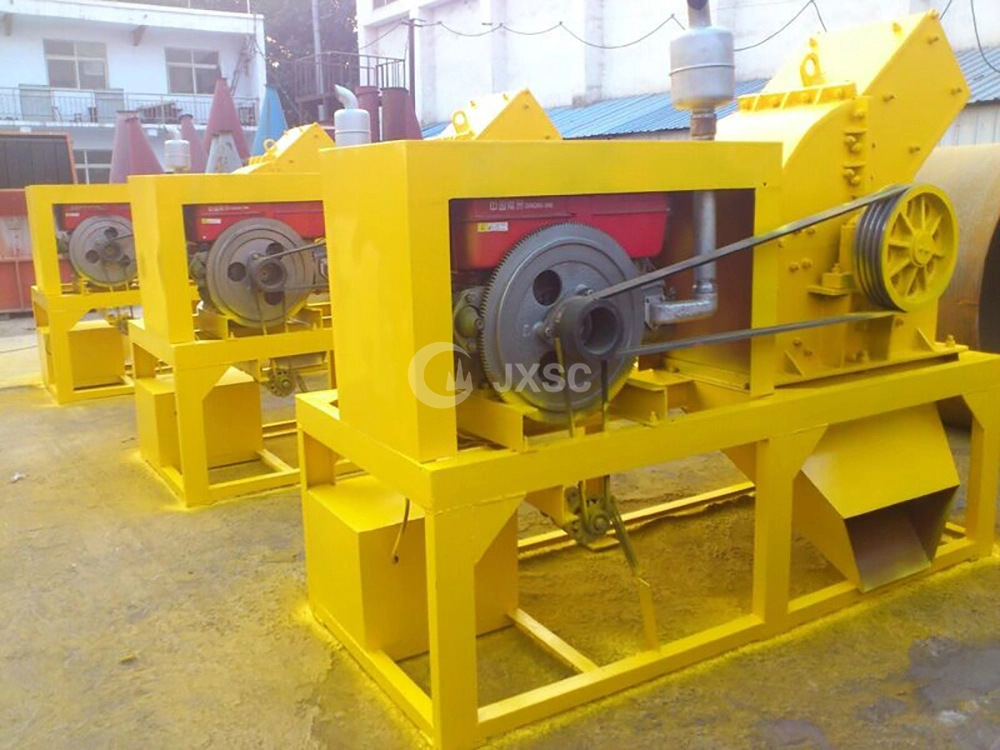 Mini Portable Small Mining Gold Nickel Ore Hard Rock Stone Granite Diesel Motor Hammer Mill Crusher Price for Sale