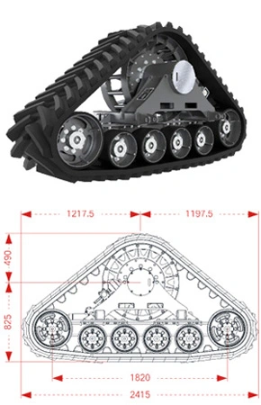 Case Tractor Undercarriage Parts Triangle Rubber Track Chassis Assembly Conversion System