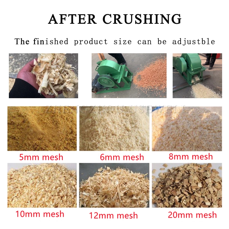 Automatic Diesel Wood Crushing Shredder Chipper Grinder Wood Sawdust Crusher Machine Hammer Mill Machine for Sale