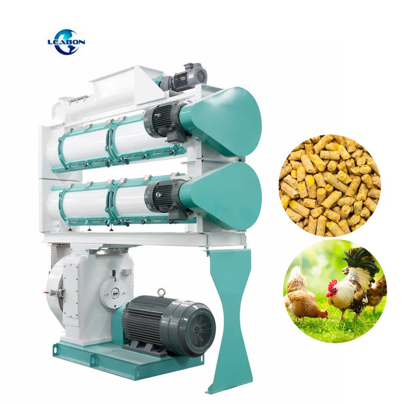 1-2 Ton/H Livestock Feed Pellet Making Machine Animal Poultry Cattle Chicken Fish Feed Pellet Production Line Price for Sale