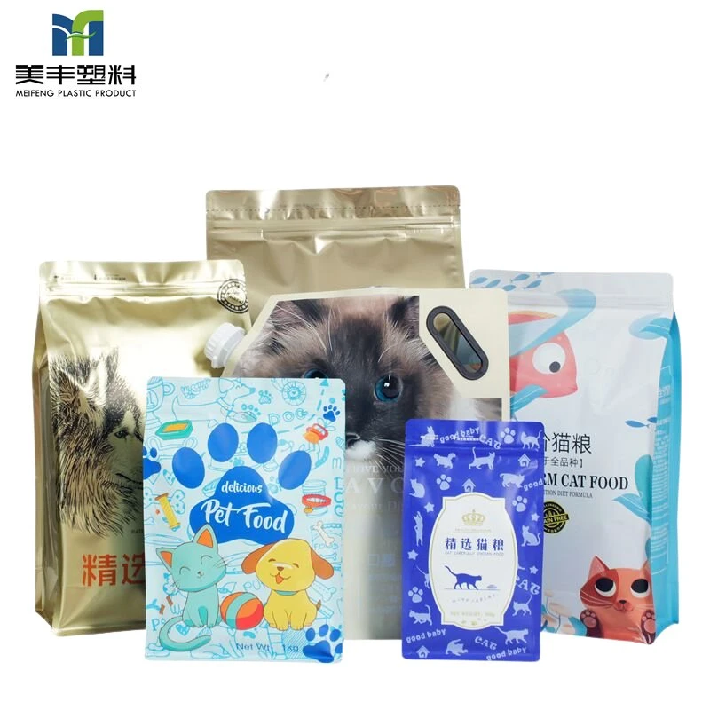 Wholesale Recyclable Plastic Packaging Conveyance Supplier Flat Box Bottom Pouch Bag Eco Friendly Snack Pet Food Dog Food Packaging