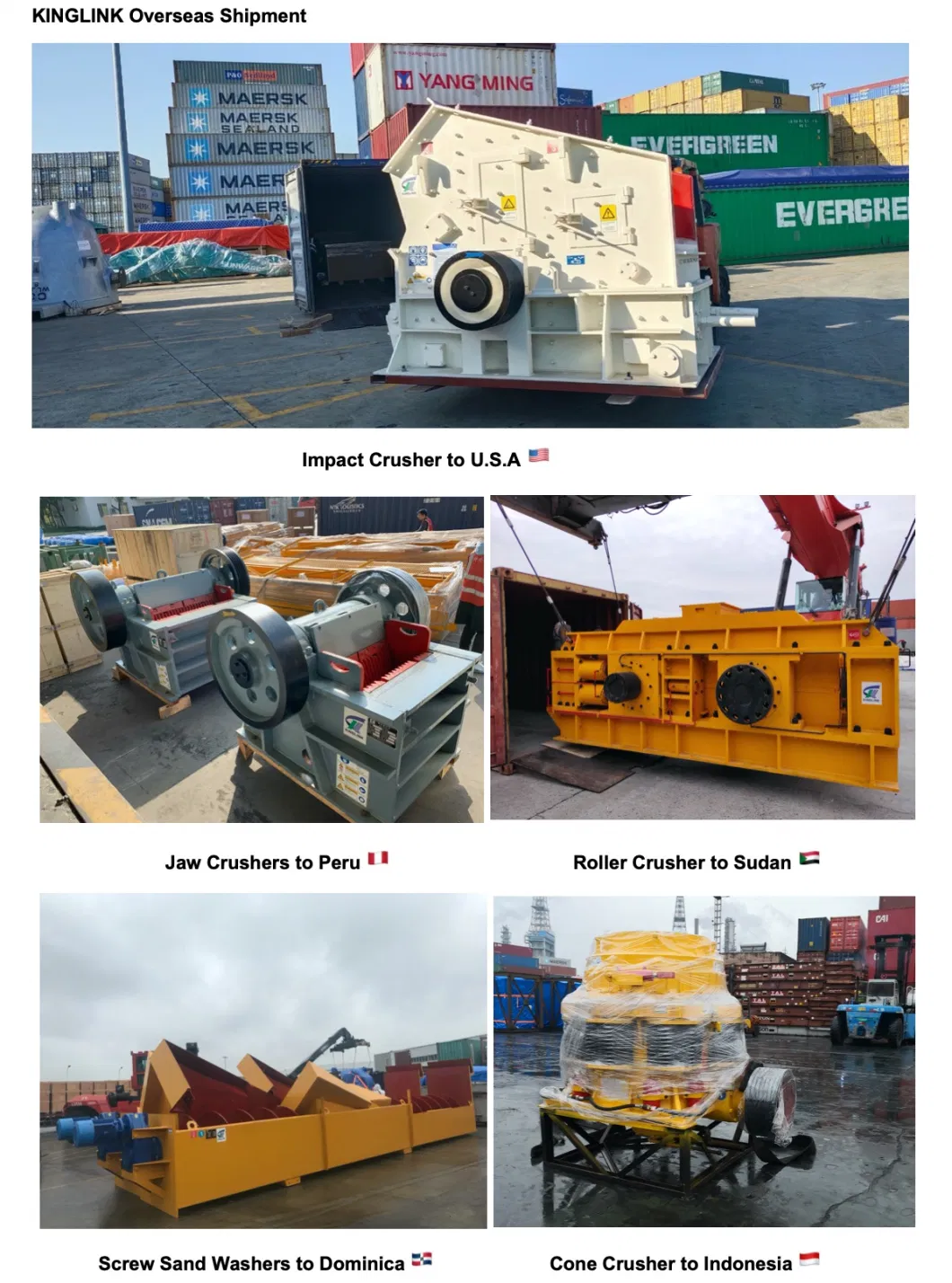 Rock Stone Jaw/Cone/Impact/VSI/Hammer/Roller/Sizer/ Mobile Portable Crusher for Limestone/Granite/Riverstone/Basalt Quarry Crushing and Mining