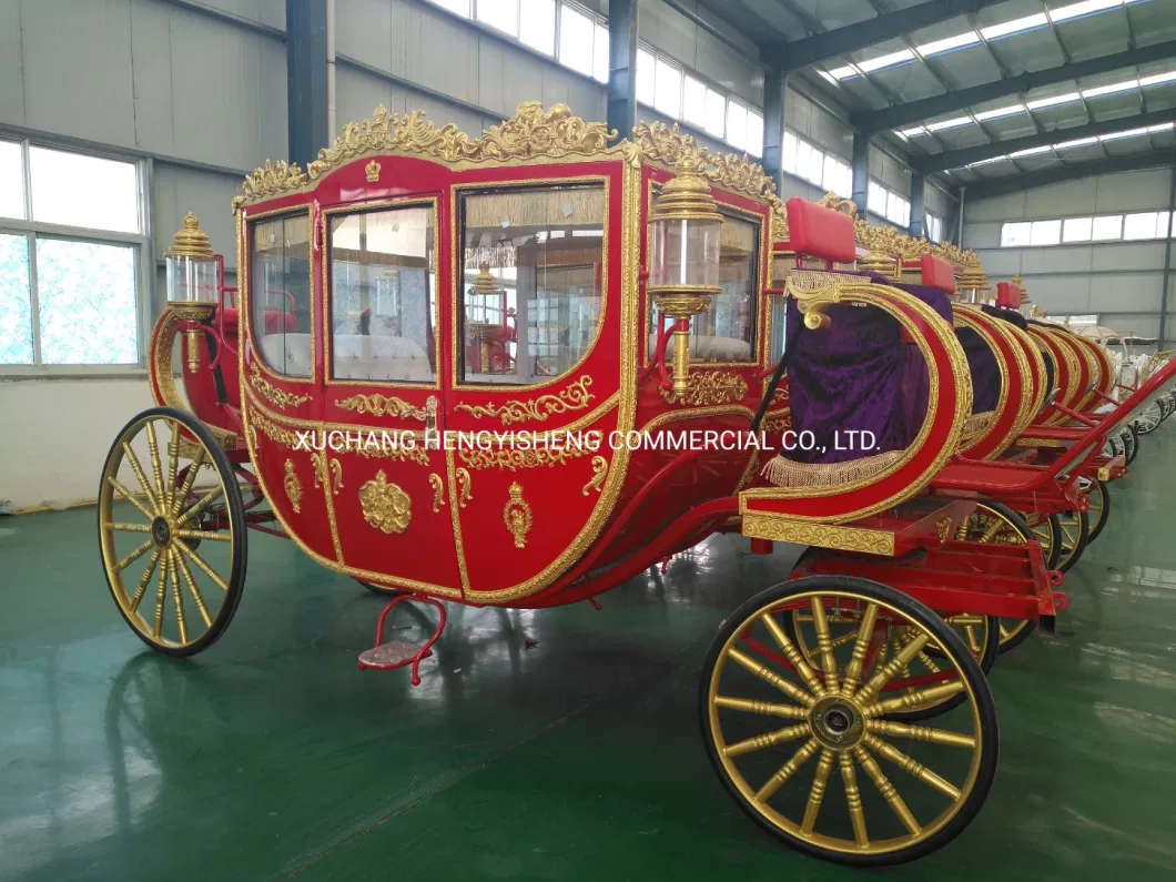 Classical Royal Carriage Manufacturer/High Quality Deluxe Wedding Special Transport Horse Carriage