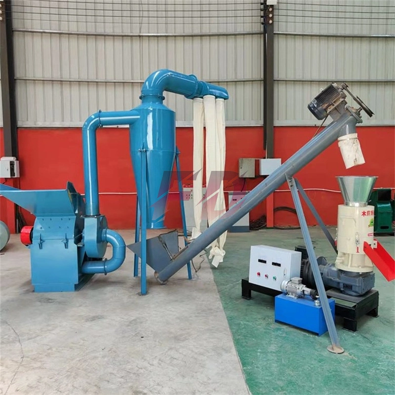 560 Ring Mold 55kw Flat Mold Sawdust Straw Pellet Machine Production Line