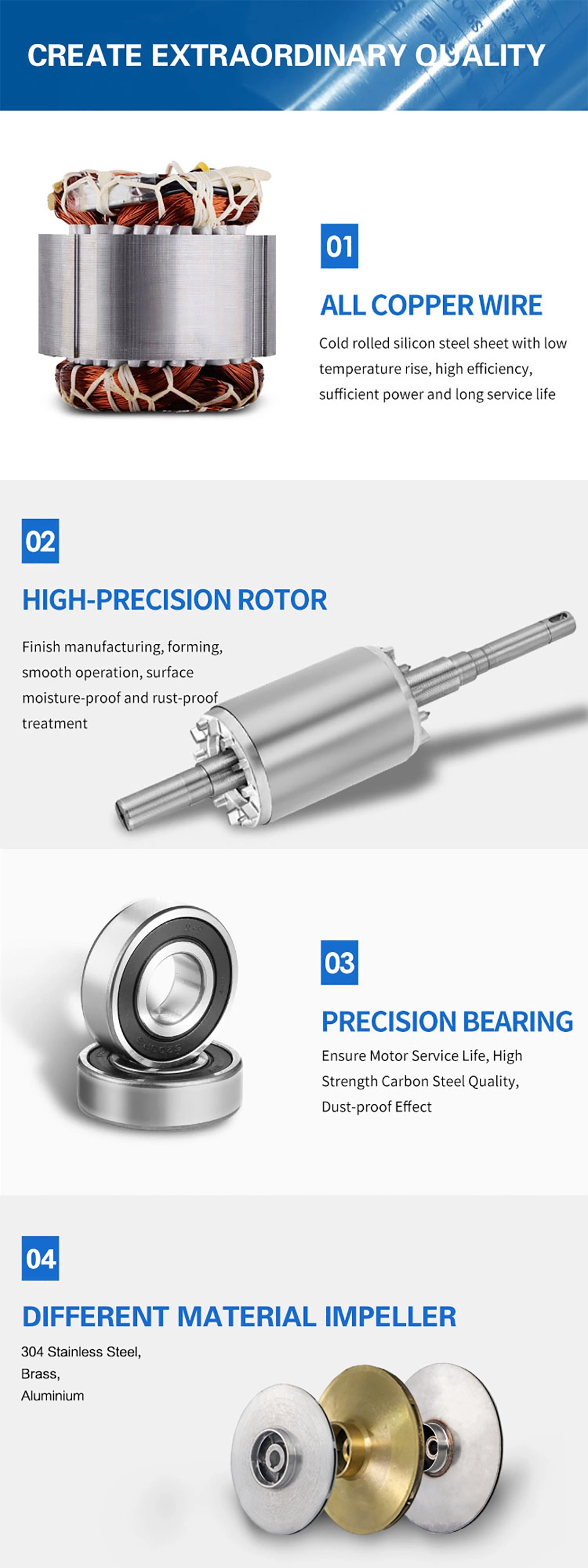 Horizontal Type Centrifugal Multistage Pumps Parts
