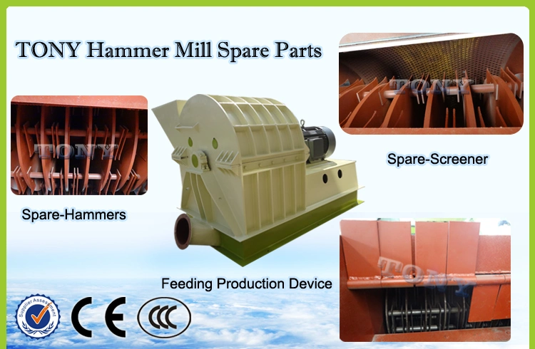CE Approved Sawdust Hammer Mill Crushing Wood Chips