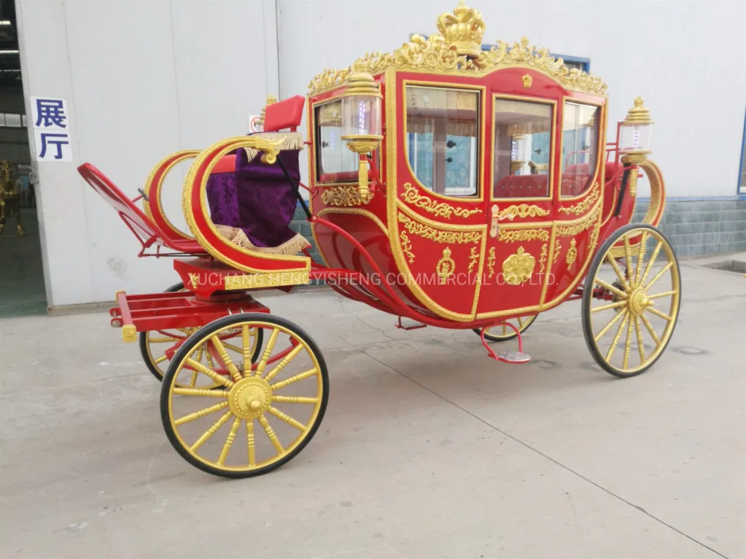 Classical Royal Carriage Manufacturer/High Quality Deluxe Wedding Special Transport Horse Carriage