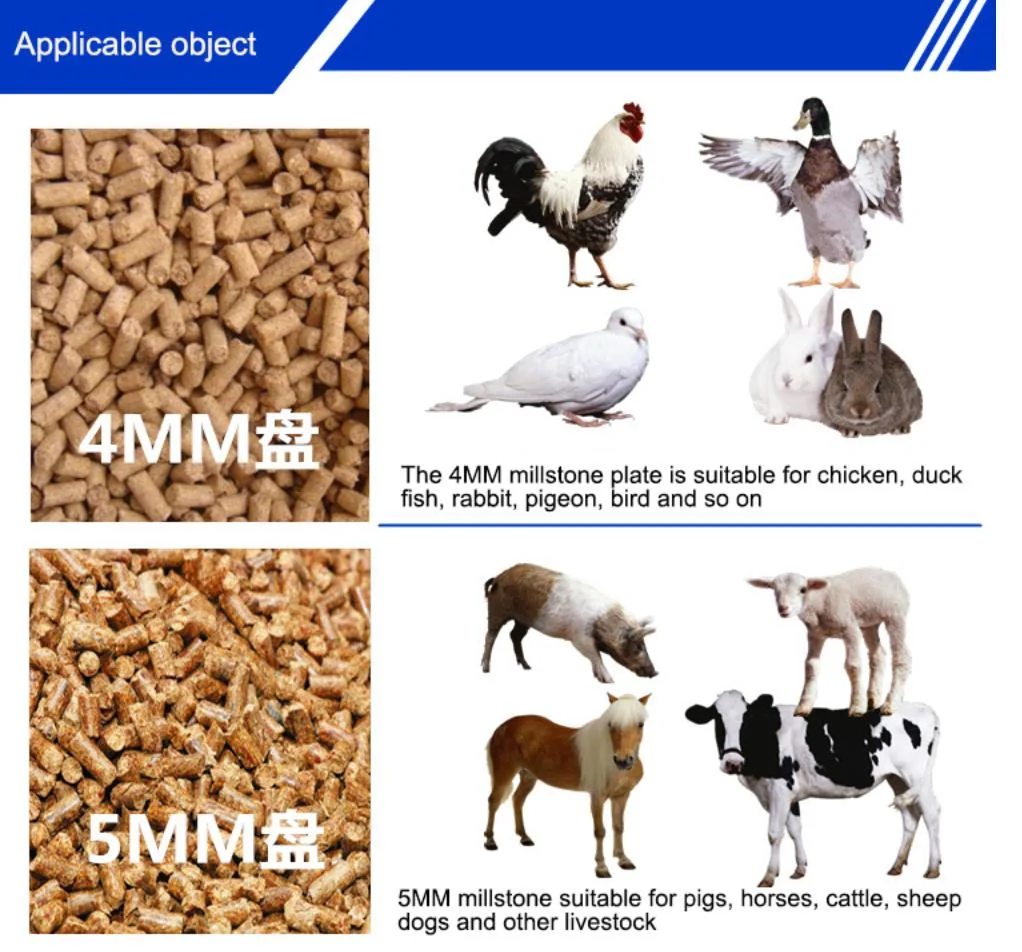 Small Poultry Feed Granulator Electric Motor Feed Pellet Machine