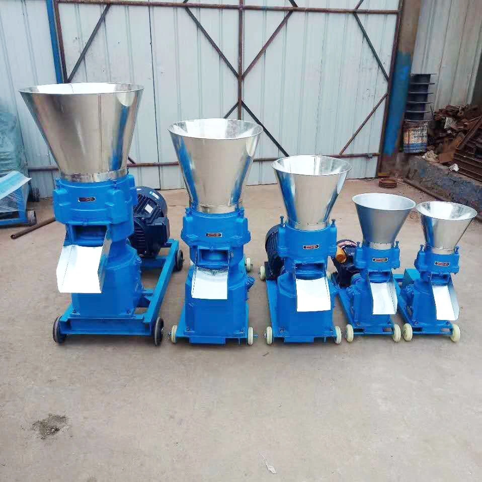 Plastic Wood Pellet Mill Granulator Animal Four Rollers