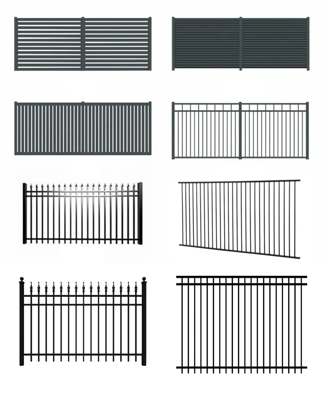 Factory Supply Modern Aluminum Garden Decorative Fence Panels Aluminium Alloy Fencing Railing System