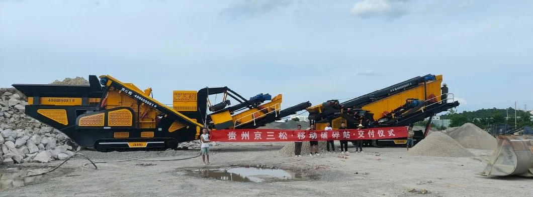 Portable Heavy-Duty Hammer Mining Limestone Impact Mobile Stone Jaw Screen Customizable Color Track Rock Crusher