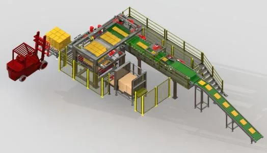 Automatic High Level Palletizing System for Packing Factory