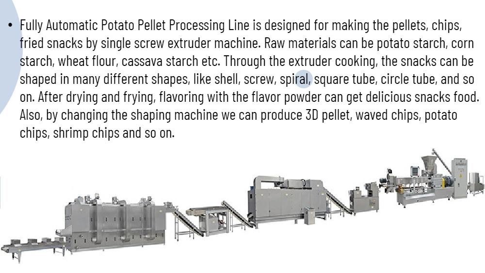 Single Screw Extruder for Pellet &amp; Frying Snacks Extruder Machine