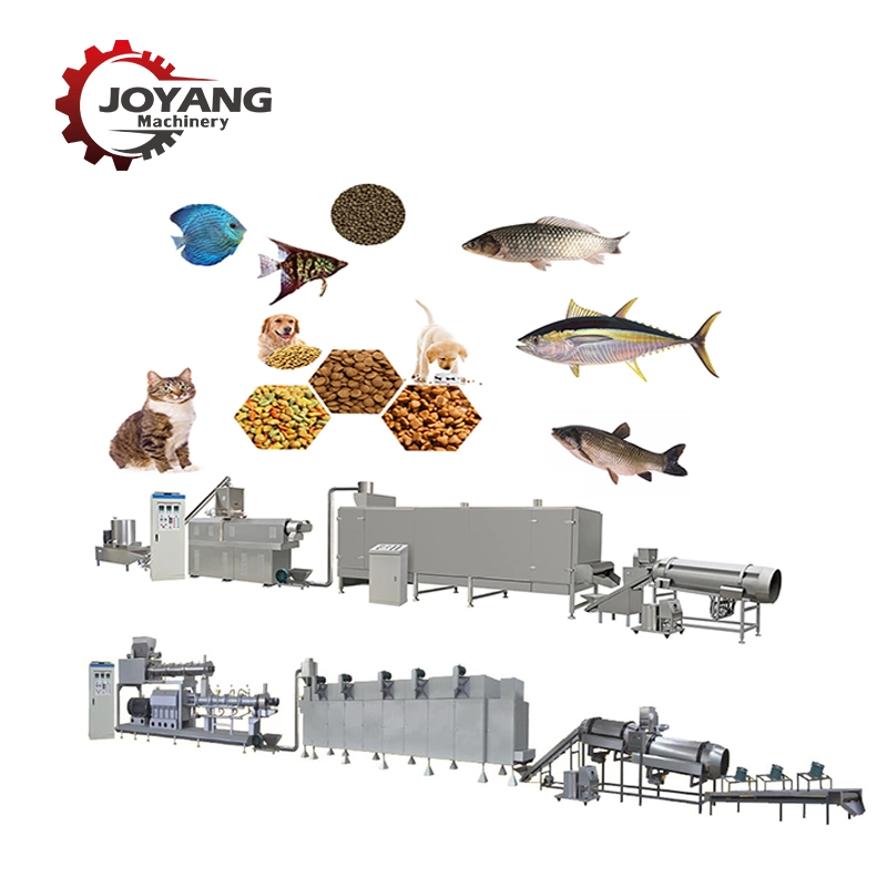 Automatic Dry Dog Food Making Machine Pet Cat Fish Pellet Feed Extruders Plant