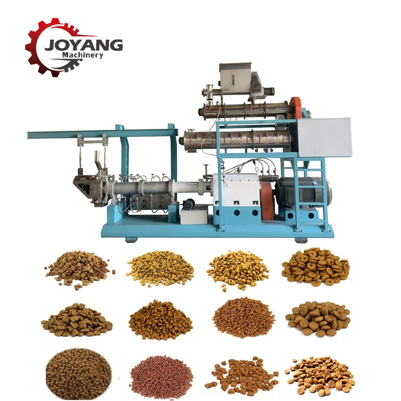 Automatic Dry Dog Food Making Machine Pet Cat Fish Pellet Feed Extruders Plant