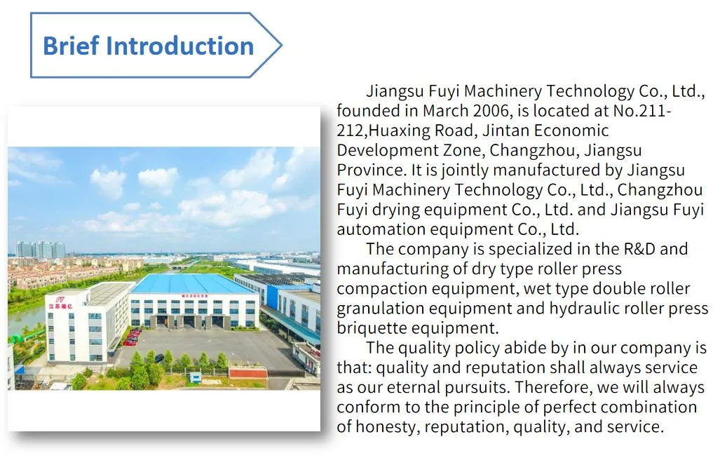 Fertilizer granulation of Fuyi hydraulic roller pelletizer for sale