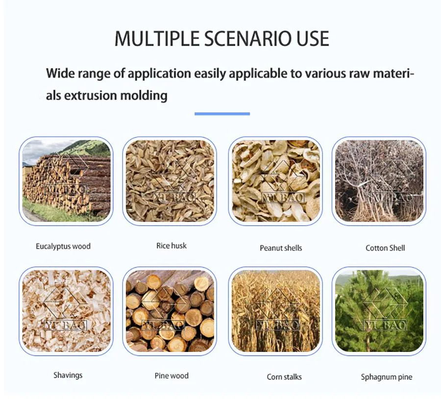 Factory Supply Stable 1.5tph Capacity Rice Husk Pellet Press Wood Sawdust Granulator Production Line
