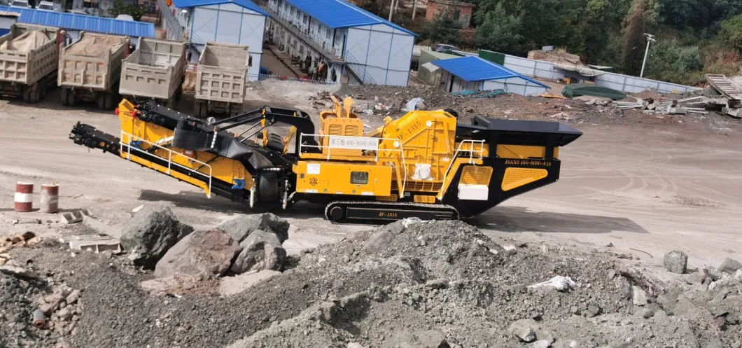 High Efficiency Crawler Type Portable Heavy Limestone Hammer Can Customize Color Belt Spray Device Crushing Machinery