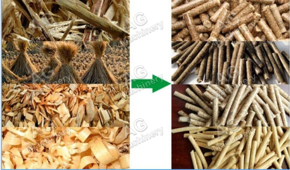 Automatic Small Straw Pellet Making Machine Biofuel Wood Granulator