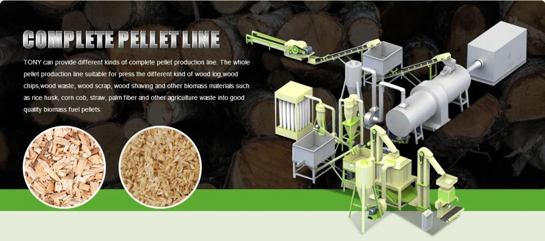 Customized Cheap Automatic Pellet Production Line for Wood Pellets