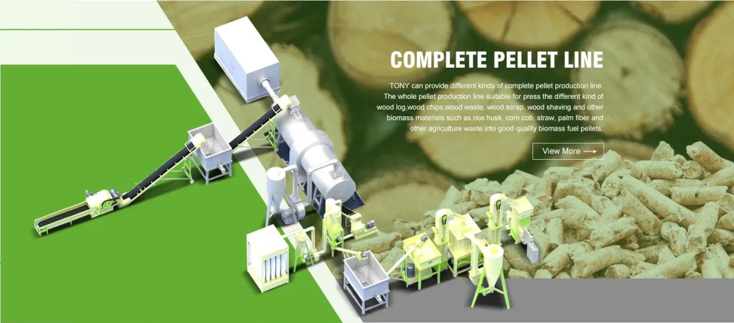 4-6tph Biomass Pellet Production Line Pellet Plant Wood Pellet Line