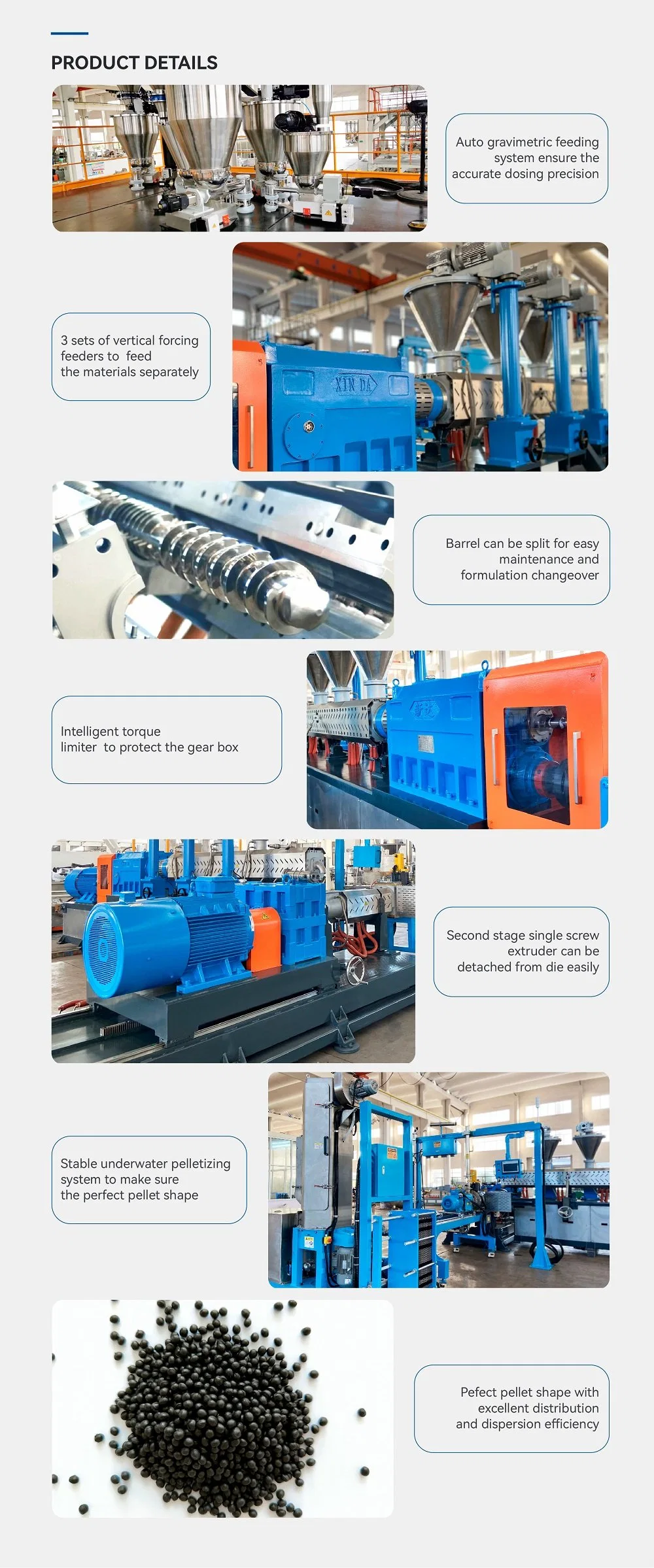 CE Certificate Cable Wire Compounding System Granulator