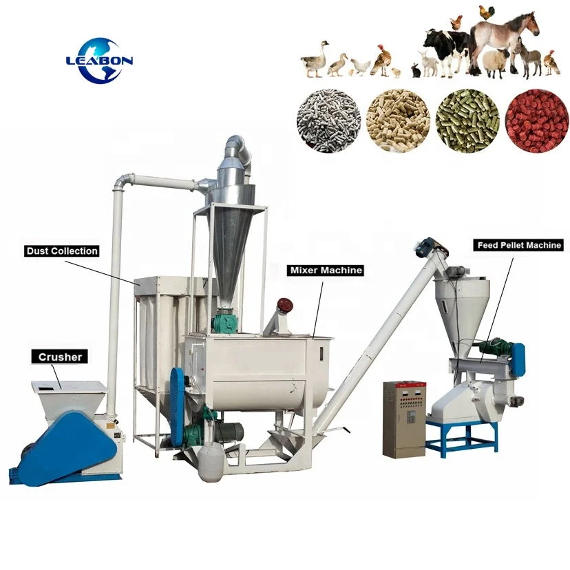 Leabon Supply Home Use Wood Pellet Production Line Peanut Shell Pellet Making Line for Sale