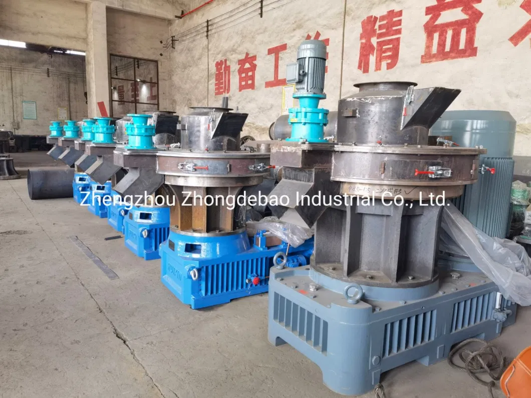 132kw Wood Pellet Mill Commercial Vertical Ring Die Wood Pellet Machine Auto-Lubrication Biomass Energy Straw Rice Husk Pellet Making Plant for Commercial