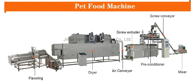 High Automatic Extruded Dog Food Feed Pellet Making Machine Plant Equipment