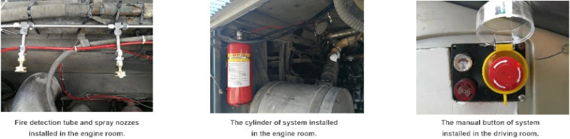 ECE R107 Foam Automatic Fire Suppression System for Bus Engine